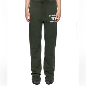 Greg Ross green sweatpants